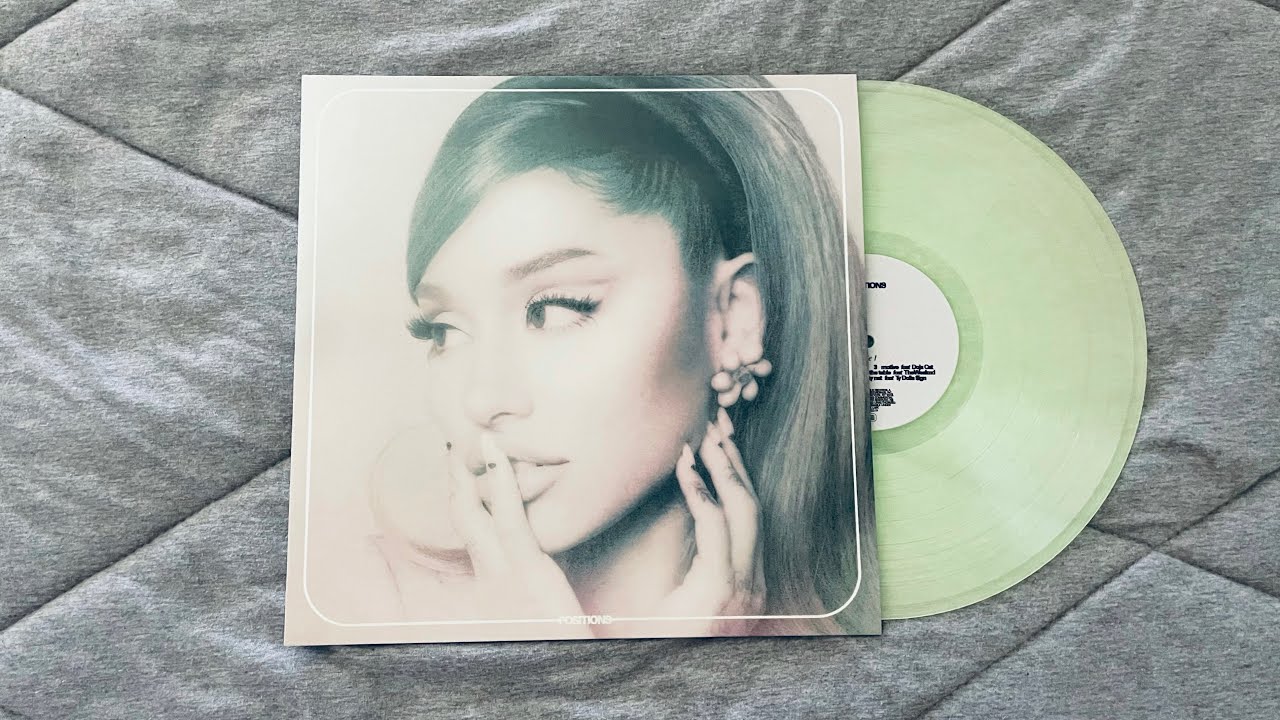 Ariana Grande Vinyle Positions Exclusif Deluxe Periwinkle Tourbillonné 2LP