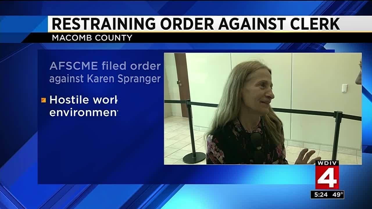 Restraining order filed against Karen Spranger