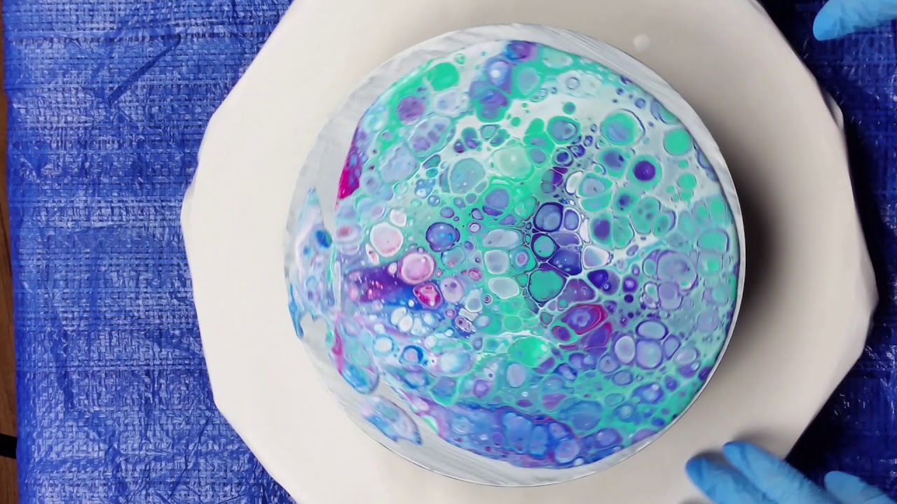 008 Fluid Acrylic Pour Flip Cup - YouTube