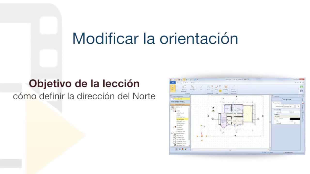 Tutorial de Edificius - Modificar la orientación - ACCA software - YouTube