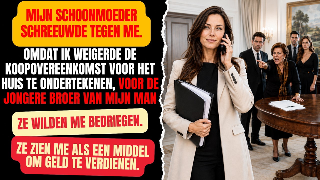 Mijn schoonmoeder belde om elf uur 's avonds op en zei dat ik de volgende ochtend naar de bank moest gaan om 'gewoon even een handtekening te zetten'. Pas toen mijn man eindelijk toegaf dat ik...