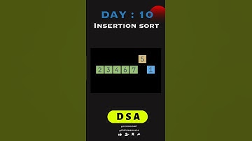 INSERTION SORT ANIMATION VIDEO 🎯👨🏻‍💻👩🏻‍💻 #coding #coderslife #dsa