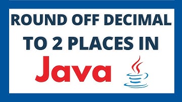 Round off decimal to 2 places in java program tutorial