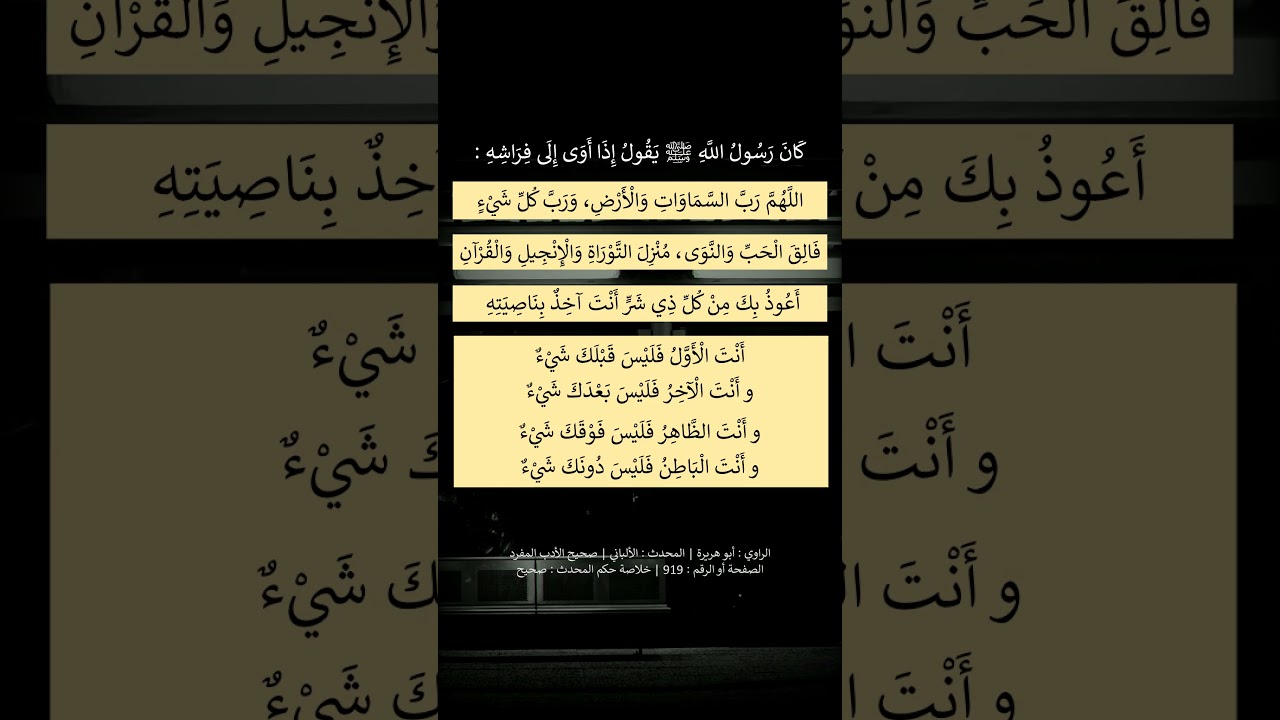 اللهم رب السموات والأرض و رب كل شيء فالق الحب و النوى --- الشيخ عبد الرزاق البدر