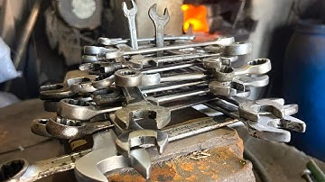 From Metal Wrench to a Shiny Sharp Blade 🔥 Knife Forging Process
