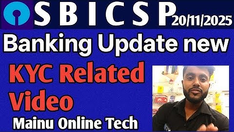 SBI CSP !! New Update KYC Related!! banking Update!!