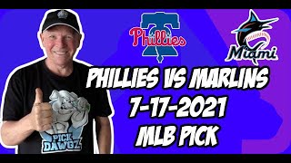 MLB Pick Today Philadelphia Phillies vs Miami Marlins 7/17/21 MLB Betting Pick and Prediction