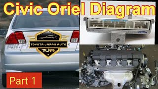 Honda Civic 2005 Oriel ECM Diagram Part 1