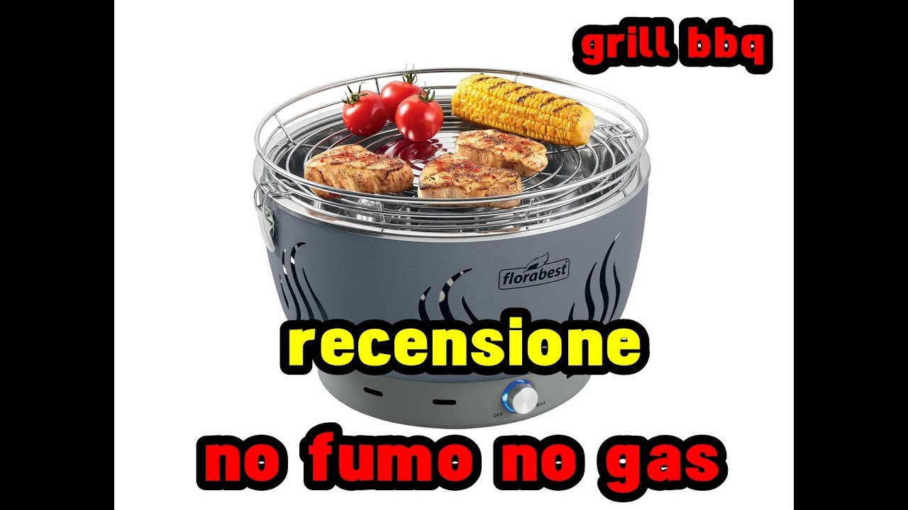 BARBEQUE DA TAVOLO GRILL DELLA LIDL SENZA ENERGIA ELETTRICA E GAS NON FA'  FUMO - RECENSIONE E TEST 