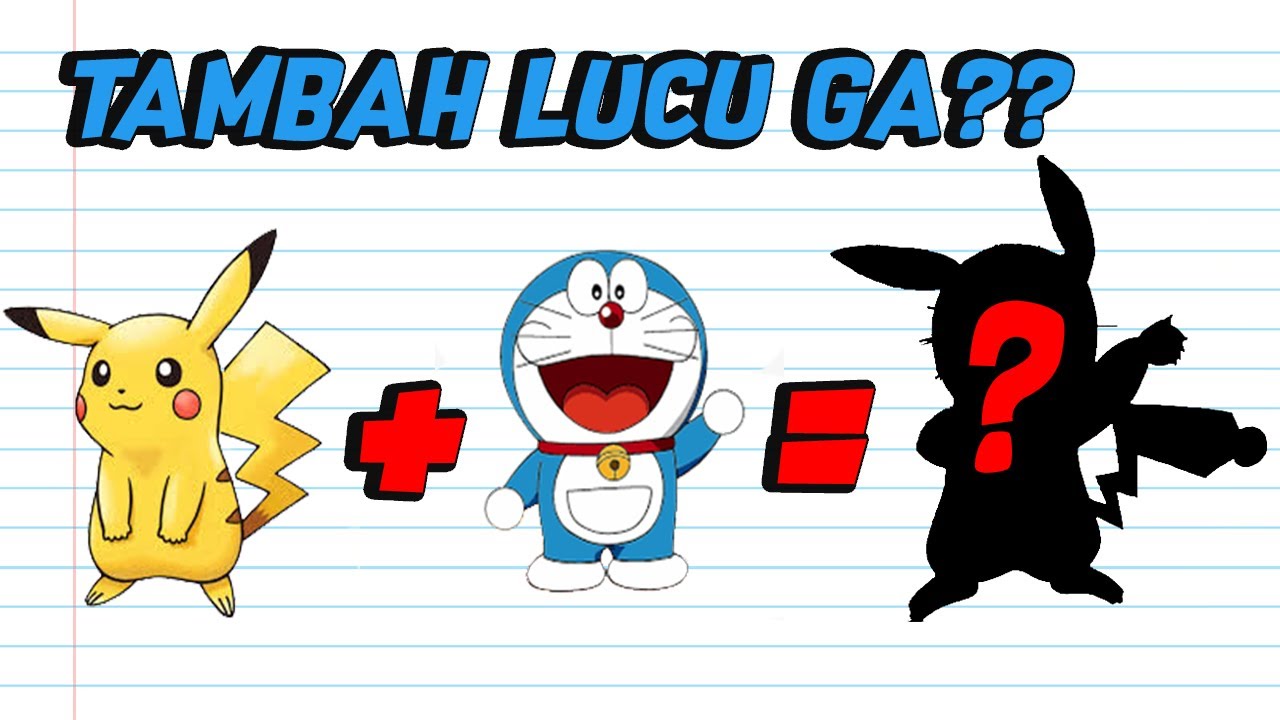 Menggemaskan Sekali Menggambar Pikachu Digabung Doraemon