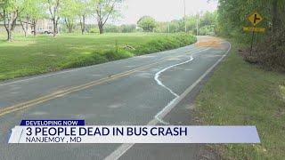 MSP: 3 people on bus killed in head-on collision with dump truck in Charles County