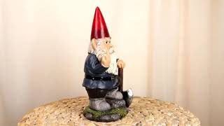 Ebros 9" You Dig? Shovel Gnome Garden Greeter Gnome Dwarf Flip The Bird Statue