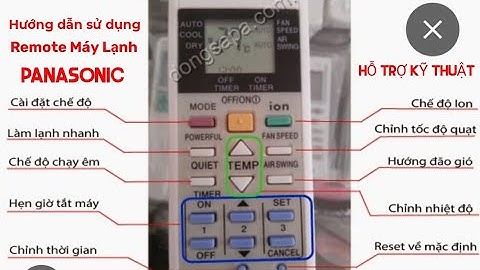 Hướng dẫn điều khiển máy lạnh panasonic