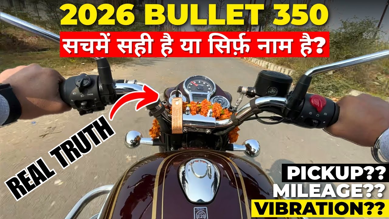 New 2026 Royal Enfield Bullet 350 Ride Review🥳| Pickup,Performance,Mileage
