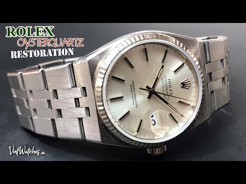 Rolex Datejust Oysterquartz 17014 Restoration - Lapping, Laser Welding - ASMR