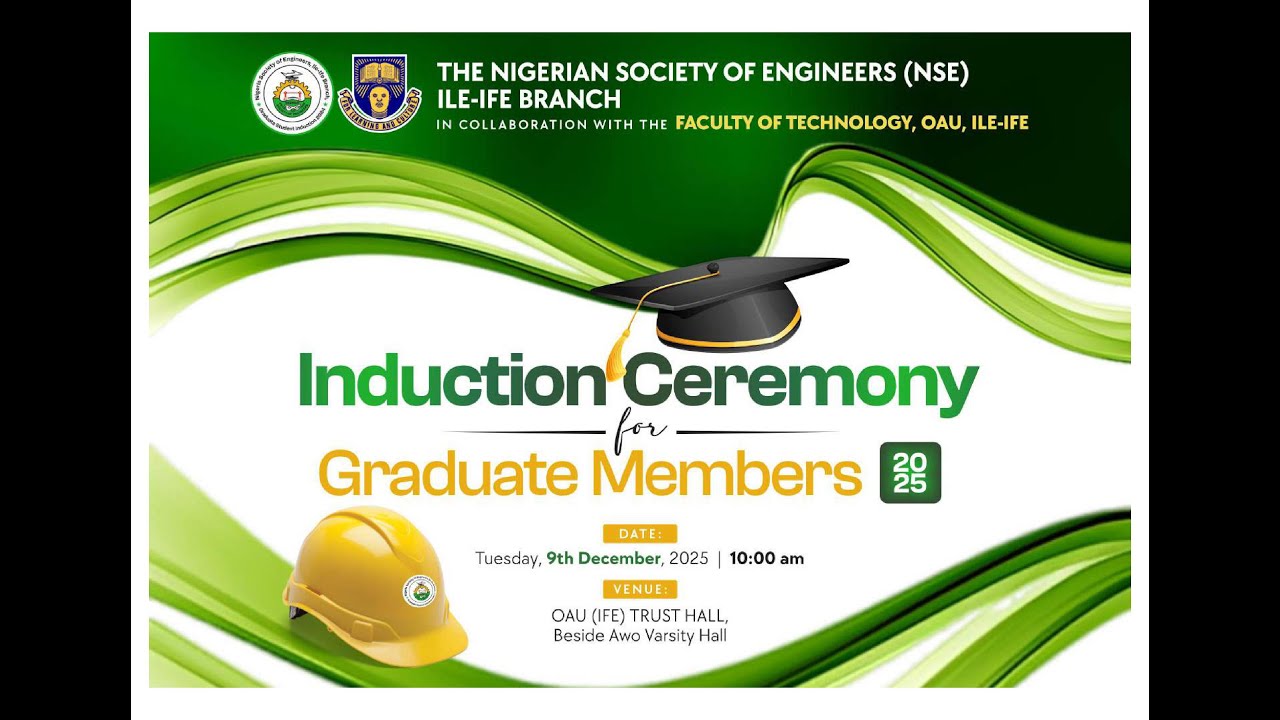 Graduate Induction NSE 2025 INDUCTION CEREMONY FOR GRADUATE MEMBERS - YouTube
