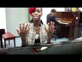 NAMM 2011 Tracy Martin at Young Chang pianos
