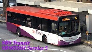 SBS Transit - SBS8335H on Service 5 [Pasir Ris Dr 3 → Bedok Reservoir Rd]