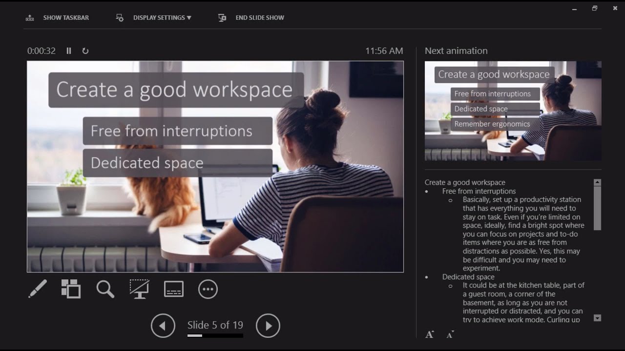 microsoft teams view presentation full screen