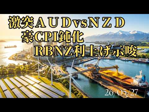 【豪ドル・NZドル】豪CPI鈍化 vs RBNZ利上げ示唆：データから証明される豪ドルとNZドルの需給決定メカニズム　26/05/27