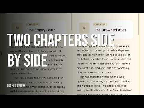 How to compare two chapters side by side | Deckle