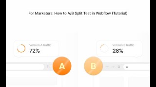 For Marketers How To Ab Split Test In Webflow Tutorial