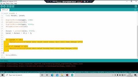 UTS IOT || HAERUL ANAM_2001020007 || mengimplementasikan sensor ultrasonic pada esp8266