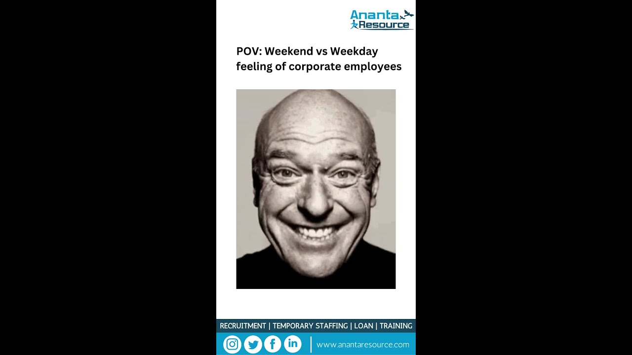 Weekend vs Weekday feeling of corporate employees 😅