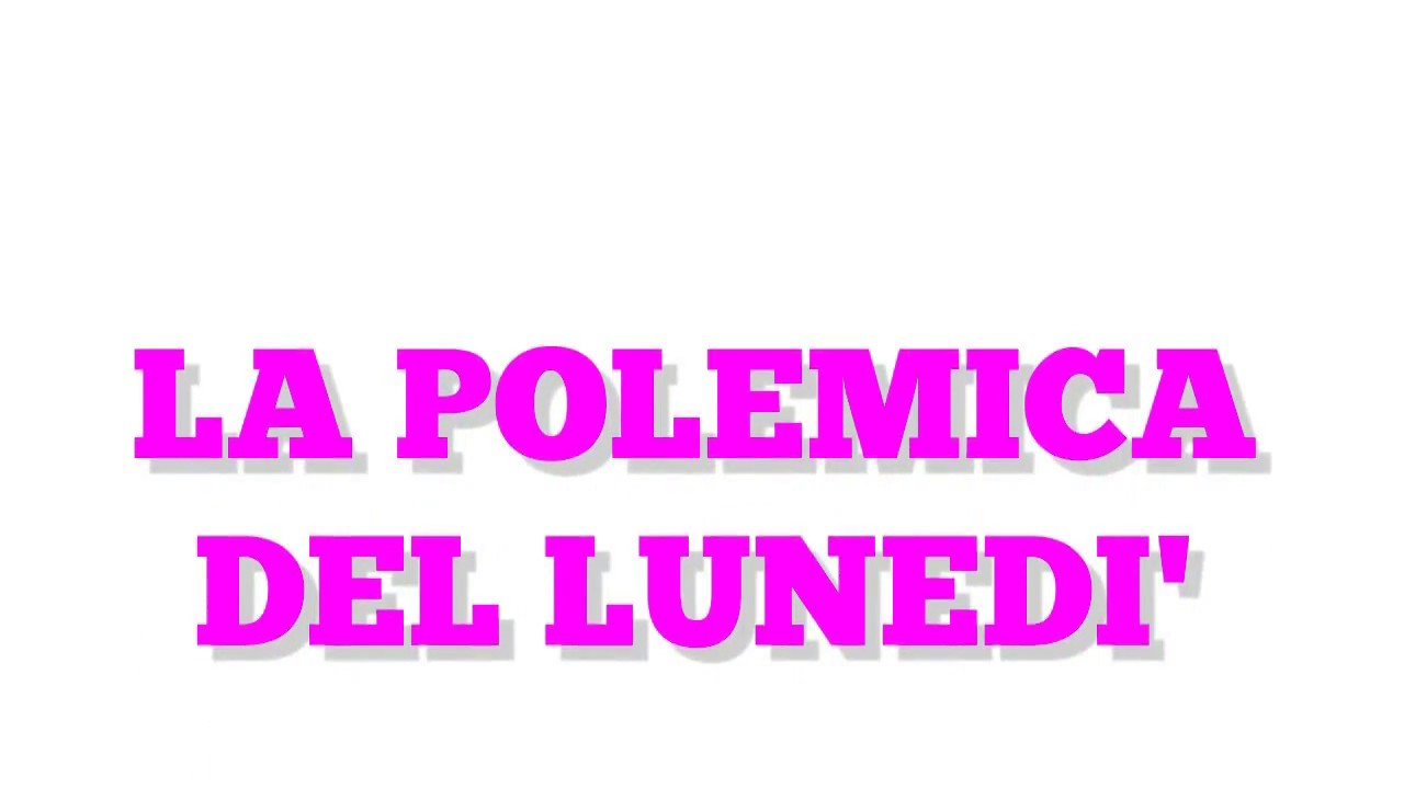 LA POLEMICA DEL LUNEDI LE M*NCHIE MOSCE lunedì dell'angelo precetto