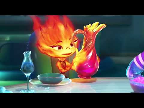 Showing embers talent to wades family || #elemental #shorts