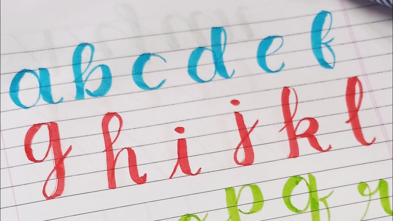 Lowercase letters a - z brush calligraphy | learn calligraphy ...