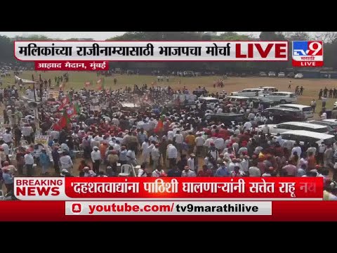 BJP Andolan  | आझाद मैदानावरील भाषणात Devendra Fadnavis यांचा  मुख्यमंत्री Uddhav Thackerayवर निशाणा