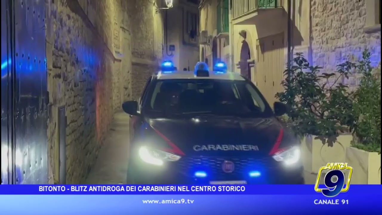 Bitonto - Blitz antidroga dei carabinieri nel centro storico
