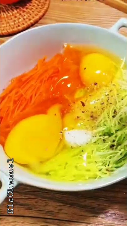 Telur dadar mix wortel dan kol, enak banget