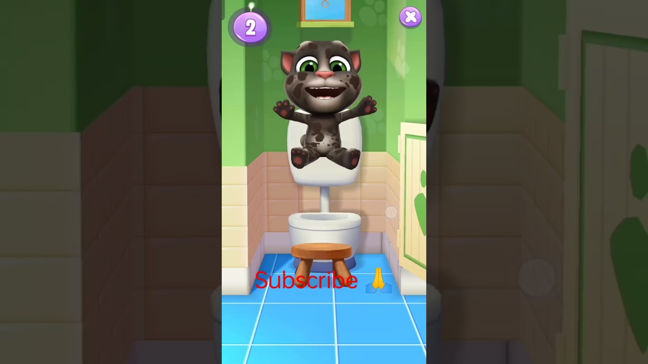 talking tom 2 toilet poo poo