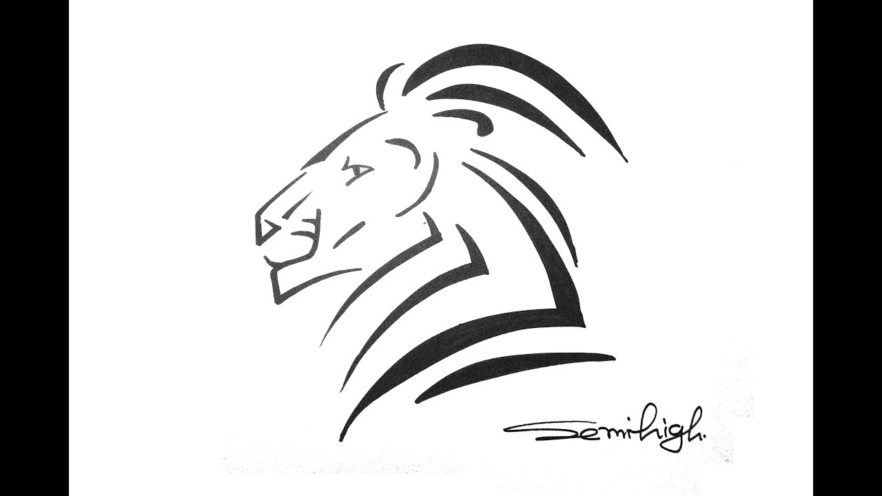 lion tattoo drawing