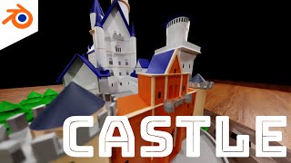 Animated video of a castle made in full CG using Blender