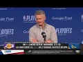 Steve Kerr Postgame Interview | Golden State Warriors lose to Los Angeles Lakers 117-112