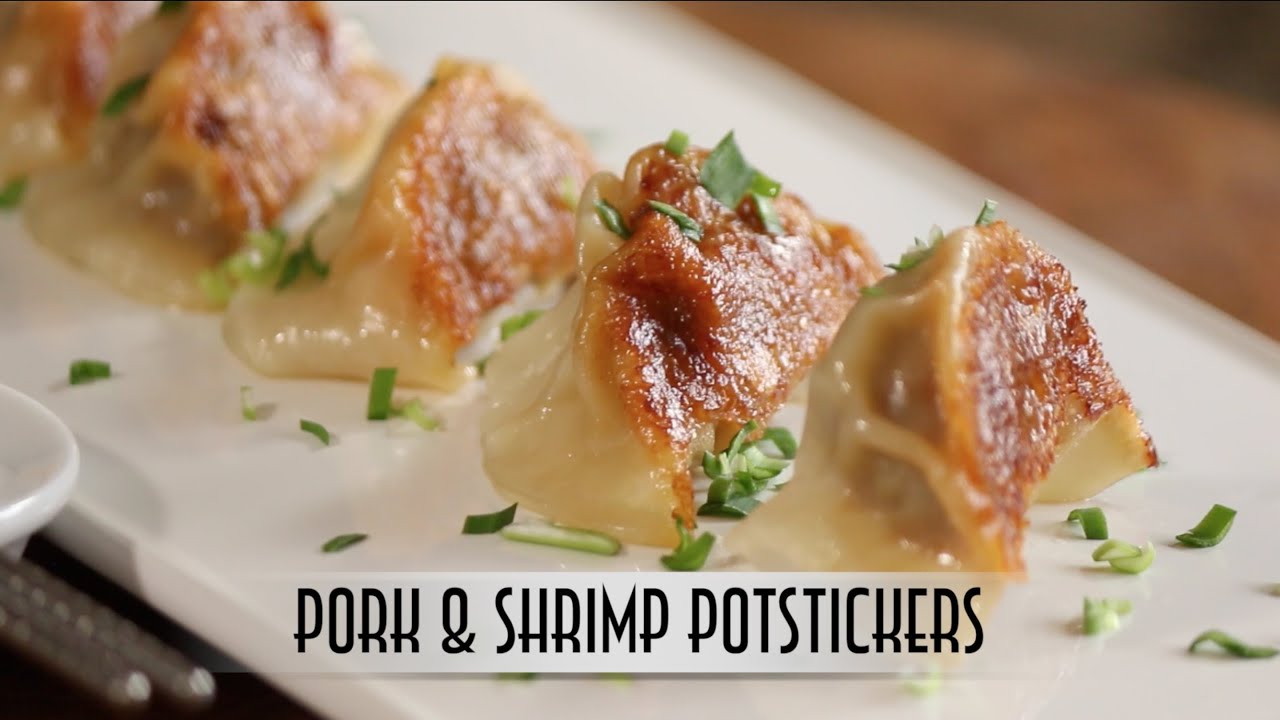 Pork & Shrimp Potstickers with Dipping Sauce YouTube