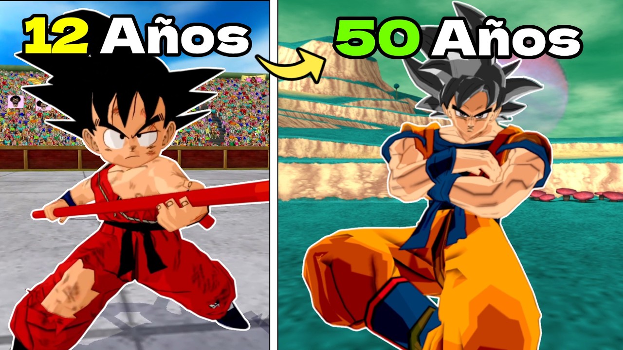 DE NIÑO A VIEJO con GOKU en DBZ BUDOKAI TENKAICHI 3