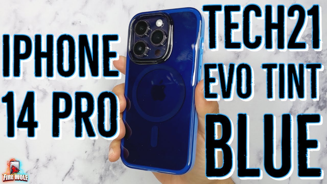 iPhone 14 Pro Tech21 Evo Tint Case Blue MagSafe YouTube