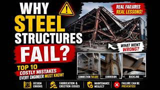 Why Steel Structures Fail? | 10 Costly Engineering Mistakes Every Structural Engineer Must Know 🚨