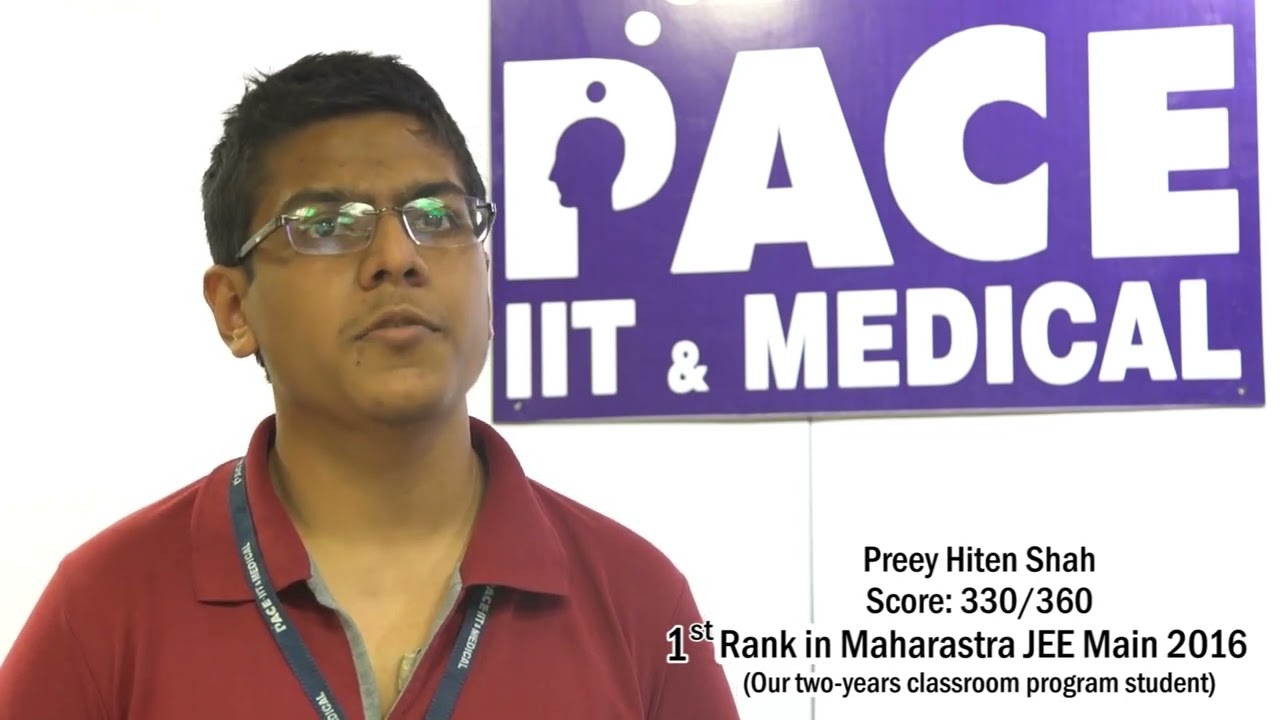 Preey Hiten Shah, Maharashtra 1st rank in JEE Main 2016.