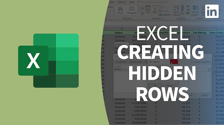 Excel Tutorial - Creating HIDDEN Rows