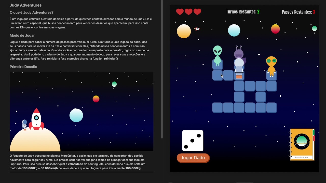 Viagem para o jogo de tabuleiro espacial