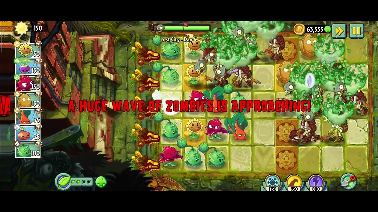 Lost City Day -4 | Plants vs Zombies 2 - YouTube