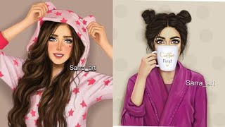 Sarra art wallpapers Sarra art and Marwa draw Anna elsa