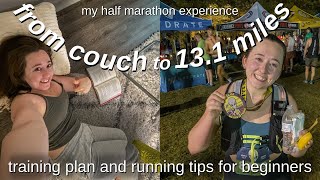 I Ran My First Half Marathon (as a total beginner)🏃🏻‍♀️💨 training plan, running tips, shoe recs