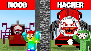 MINECRAFT CUỘC THI XÂY DỰNG ** NOOB TEAM THI XÂY CHỦ ĐỀ KINH DỊ CHOO CHOO CHARLES