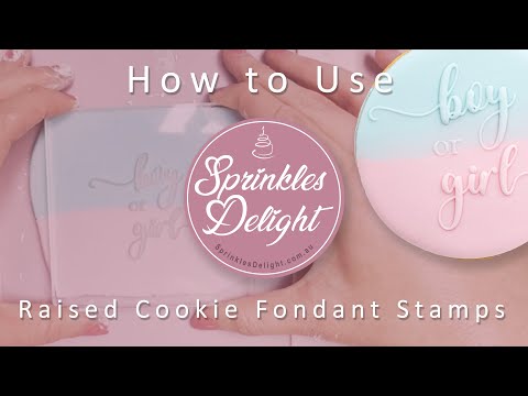 Raised fondant stamp tutorial video thumbnail